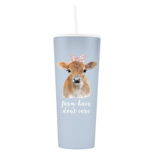 Farm Hair Don’t Care Straw Tumbler