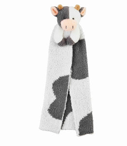 Cow Chenille Lovey Blanket