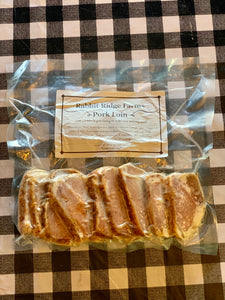 Sliced pork loin